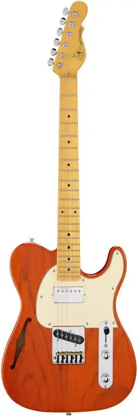 Электрогитара полуакустическая G&L Tribute ASAT Classic Bluesboy Semi-Hollow Clear Orange MP
