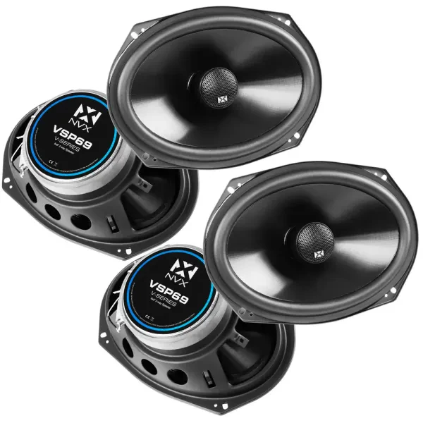 (2-Pairs) NVX VSP69 600W RMS 6x9" V-Series 2-Way Coaxial Speakers