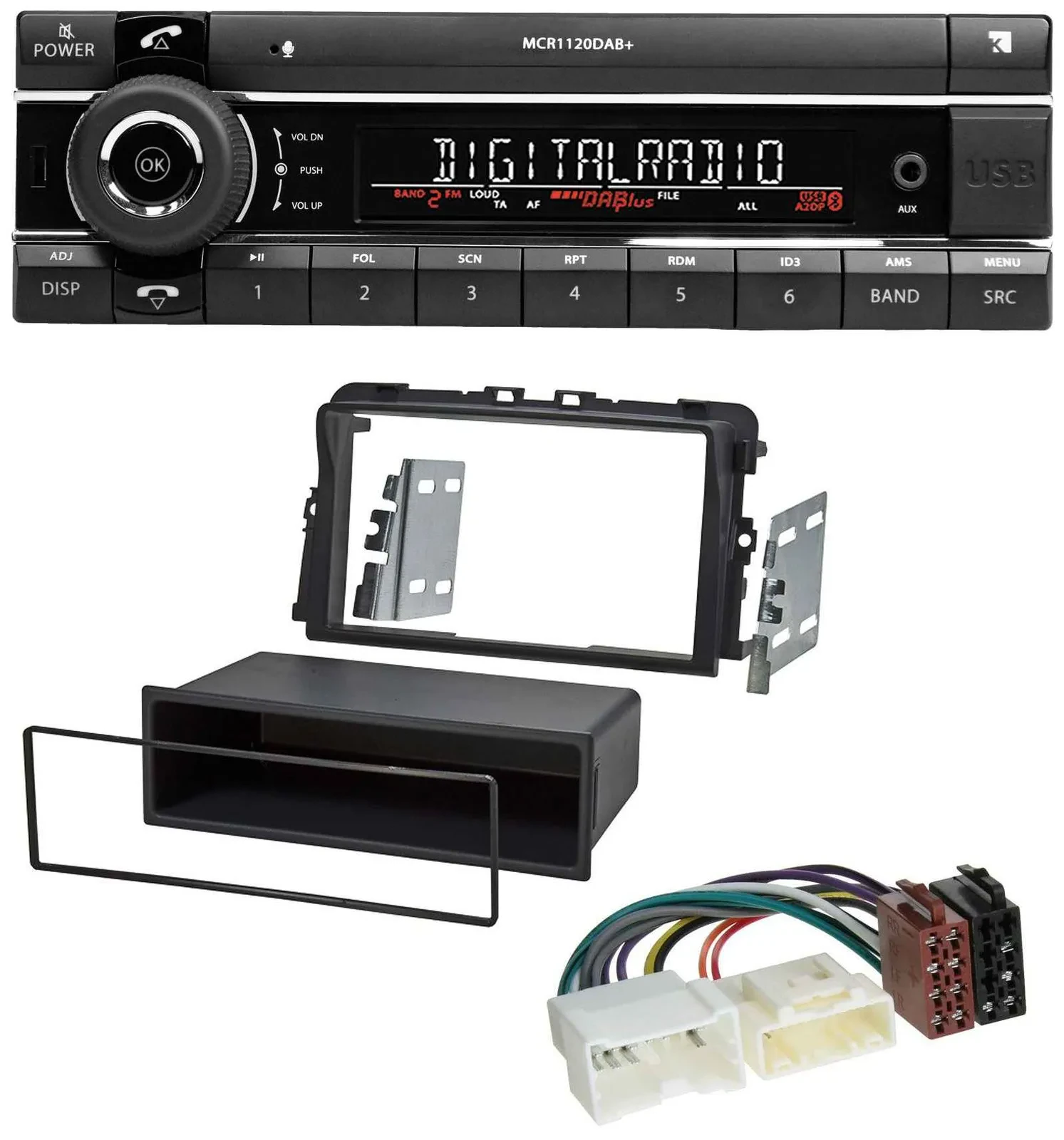 Автомагнитола для Opel Vivaro Kienzle DAB, Bluetooth, USB, MP3 2011–2015