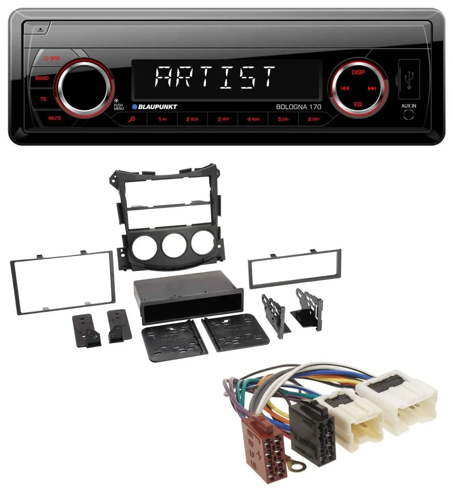 Blaupunkt SD USB 1DIN MP3 AUX Autoradio für Nissan 370Z (ab 2009)