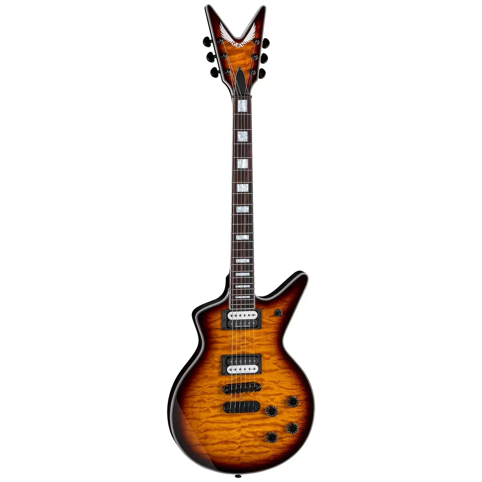 DEAN GUITARS Cadillac Select Quilt Top Trans Brazilia
