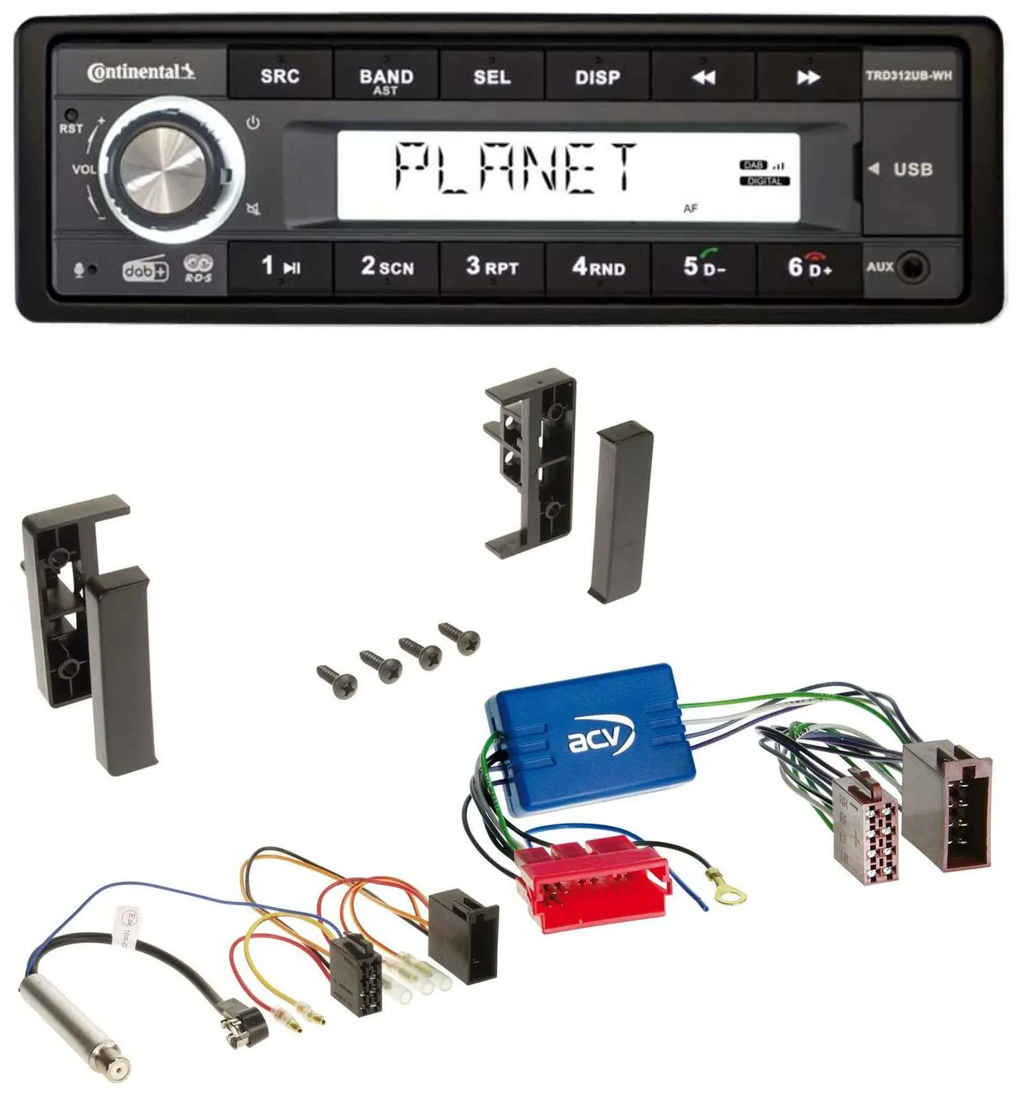 Continental USB 1DIN AUX DAB MP3 Autoradio für Audi A2 A3 8L A4 B5 A6 C5 Aktivsy