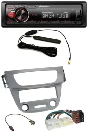 Автомагнитола Pioneer MP3 DAB 1DIN AUX USB для Renault Megane 3 (2012–2014), серый