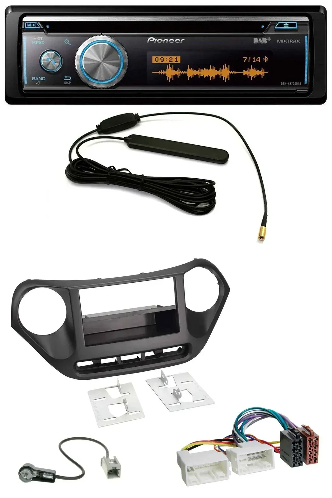 Автомагнитола Pioneer CD/USB/Bluetooth/DAB/MP3 для Hyundai i10 (с 2013)