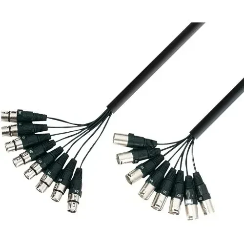 Мультикор Adam Hall 3 STAR LOOM 8 MF 0300 8 каналов XLR 3-pin F-M 3 м черный