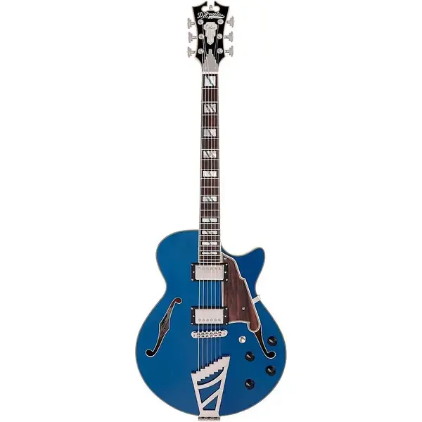 Электрогитара полуакустическая D'Angelico Deluxe Series SS Limited Edition Semi-Hollow Sapphire