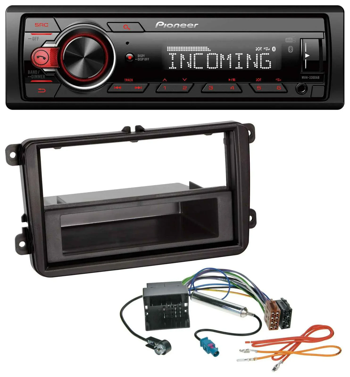 Автомагнитола для VW Caddy/Golf V/VI/Jetta (с 2003) Pioneer Bluetooth, USB, DAB, MP3