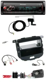 Pioneer Bluetooth DAB USB Lenkrad Autoradio für Hyundai i10 09-13 schwarz Rubber