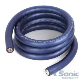 NVX XW0BL5 5 ft. of Blue EnvyFlex 1/0-Gauge Power/Ground Wire Cable