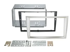 Radioblende Set Doppel DIN Autoradio für Opel Zafira B Astra H Corsa D satin-sto