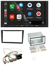 Автомагнитола для Opel Corsa D JBL 2DIN, DAB, Bluetooth, USB, MP3, черная
