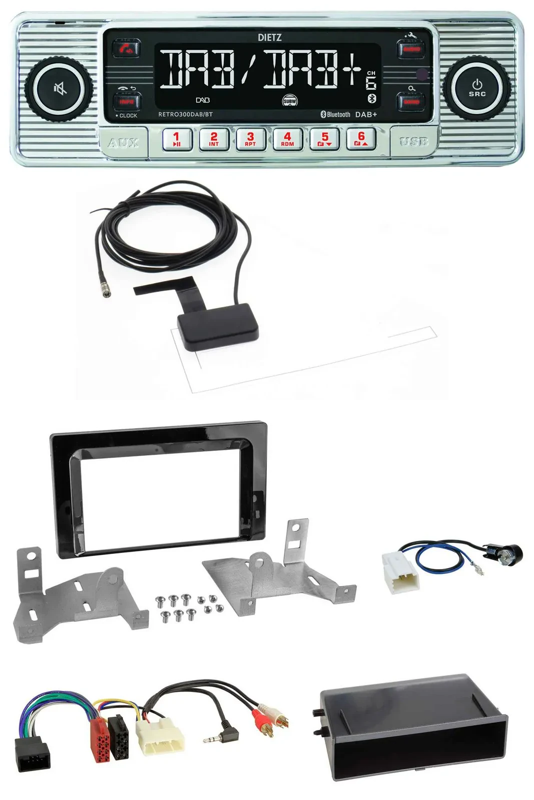 Dietz Bluetooth USB MP3 DAB Autoradio für Toyota Aygo (AB7, ab 2022)