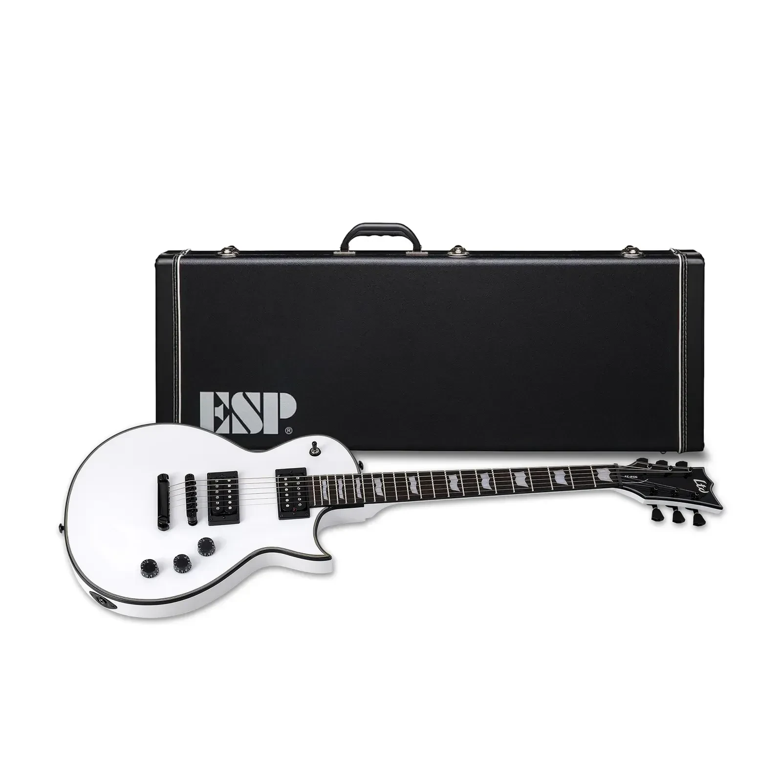 ESP LTD EC 256 Eclipse Snow White Electric Guitar with ESP Guitar Form Fit Case