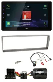 JVC DAB Lenkrad Bluetooth USB Autoradio für Alfa Romeo 156 ab 2003 silber