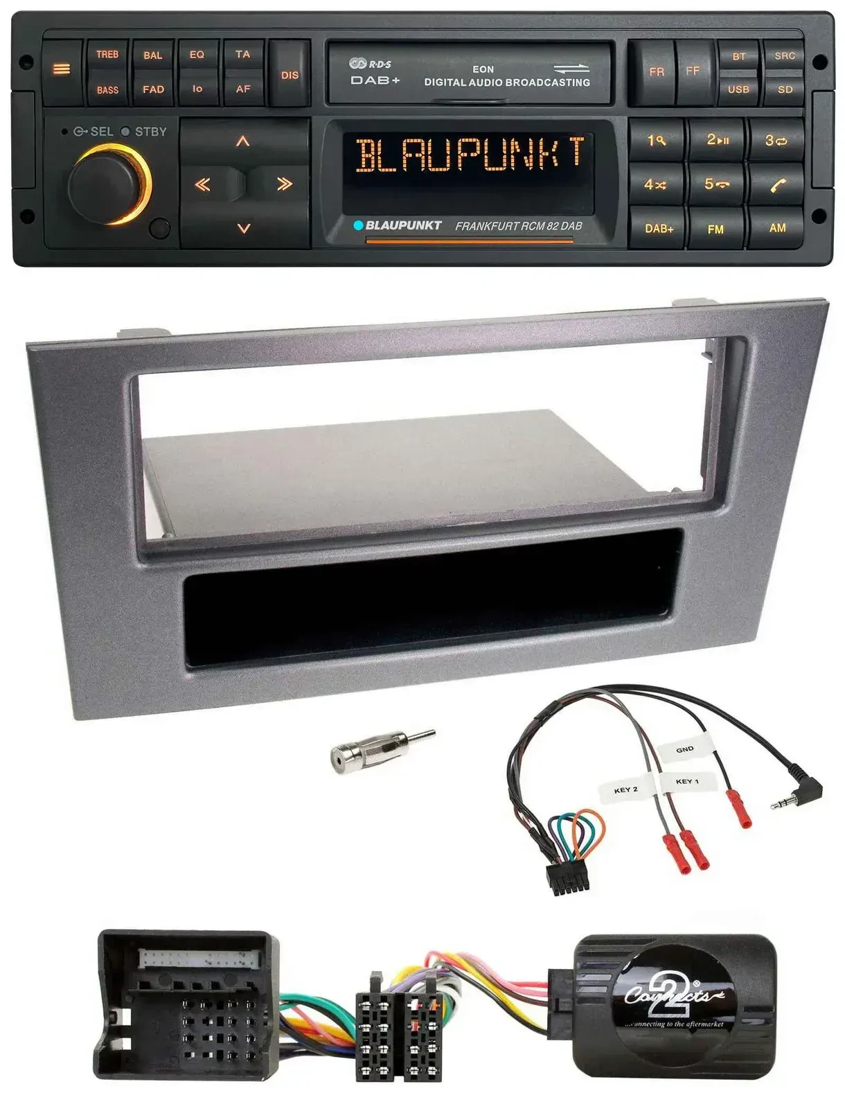 Blaupunkt USB DAB SD Lenkrad Bluetooth Autoradio für Ford Mondeo 2004-2007 anthr