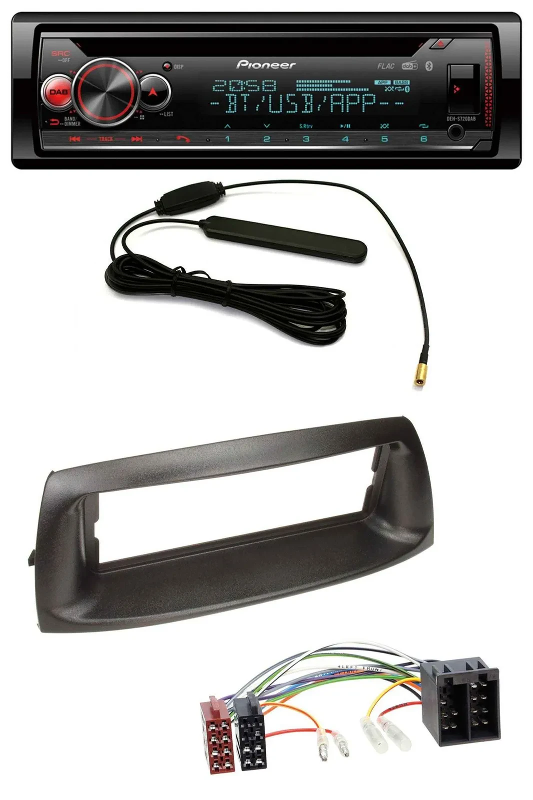 Pioneer USB DAB MP3 Bluetooth CD Autoradio für Fiat Punto (188, 1999-2005)