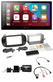 Pioneer USB Lenkrad DAB 2DIN Bluetooth Autoradio für Fiat 500 08-15 soft touch