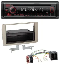 Kenwood MP3 CD USB Bluetooth DAB Autoradio für Lancia Musa (ab 2005)