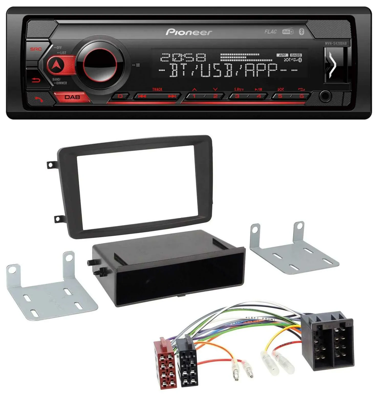 Pioneer MP3 USB DAB Bluetooth Autoradio für Mercedes C-Klasse CLK Vito Viano
