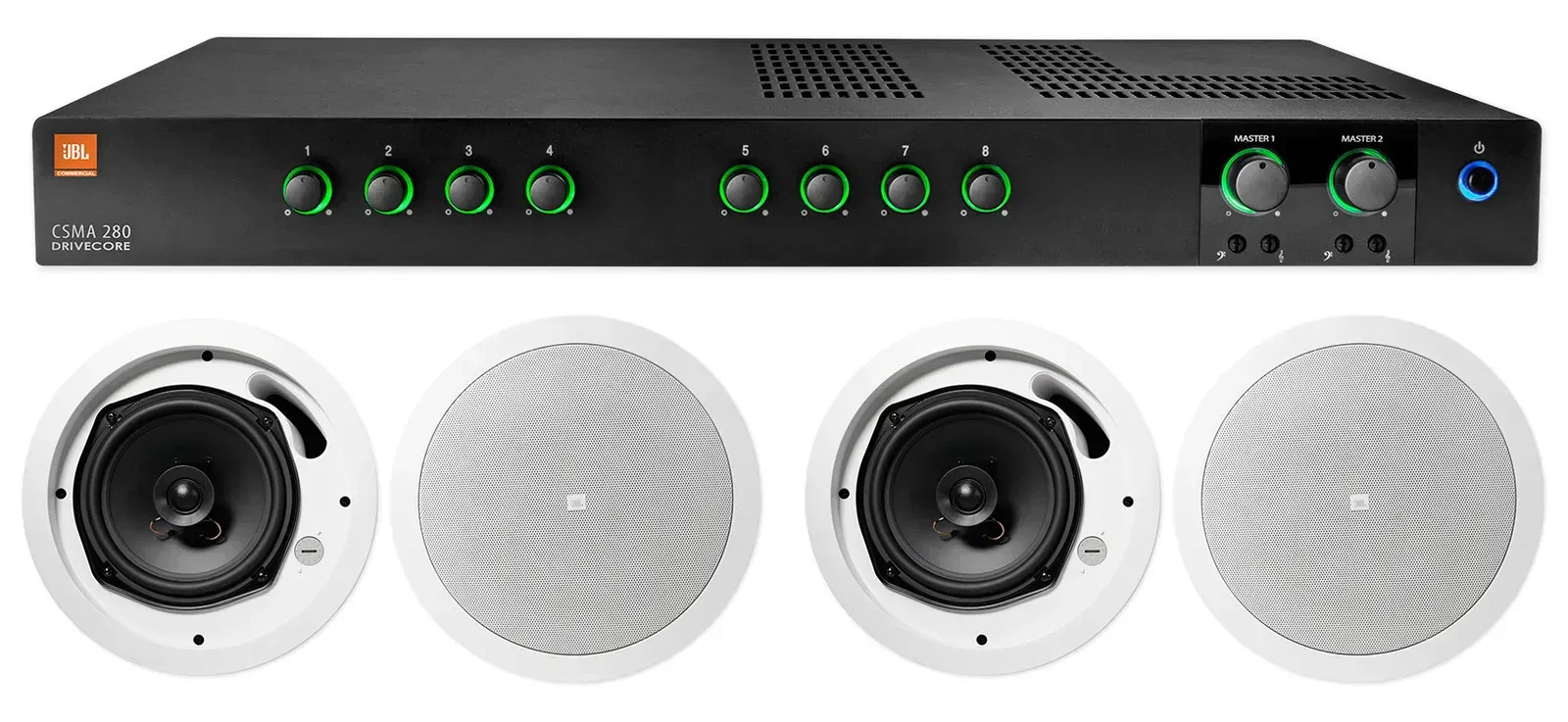 Потолочная акустика JBL 16C/T White с усилителем (пара)