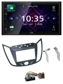 JVC DAB 2DIN MP3 Bluetooth USB Autoradio für Ford C-Max (ab 10) grau