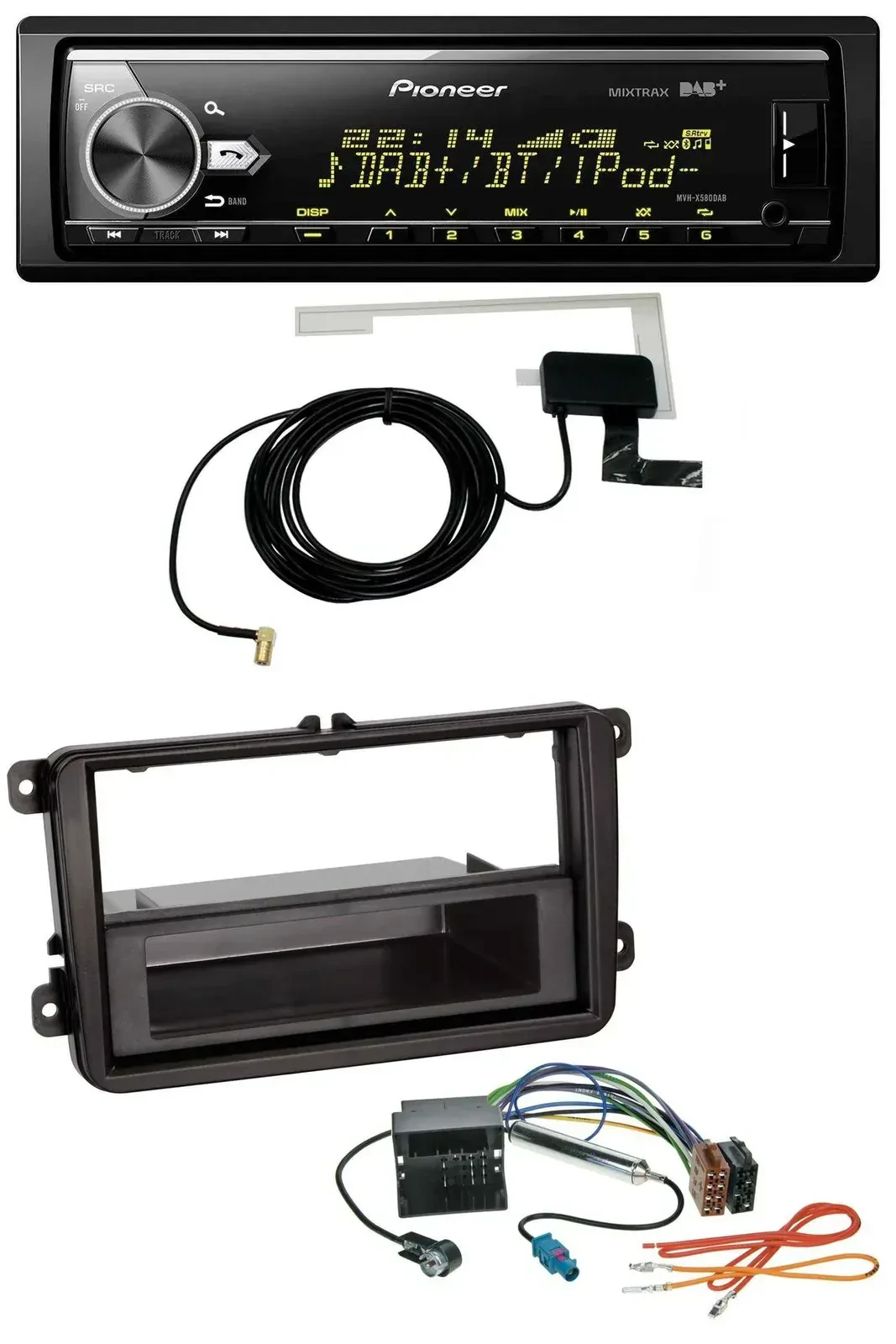 Автомагнитола Pioneer Bluetooth, DAB, USB, MP3 для VW Amarok/Beetle/EOS (с 2006)