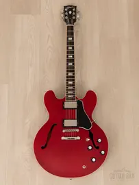 Электрогитара полуакустическая Gibson Memphis ES-335 Block Satin HH Cherry w/case USA 2016