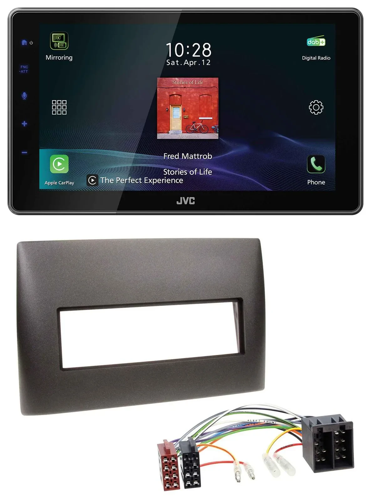 Автомагнитола для Fiat Stilo (192, 2001–2008) JVC DAB, MP3, Bluetooth, USB