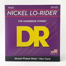 Струны для бас-гитары DR Strings NICKEL LO-RIDER DR NMH6-30, 30 - 125