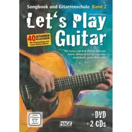 Hage - Let's Play Guitar Band 2 +QR Codes Video +2 CD's Alexander Espinosa Neu