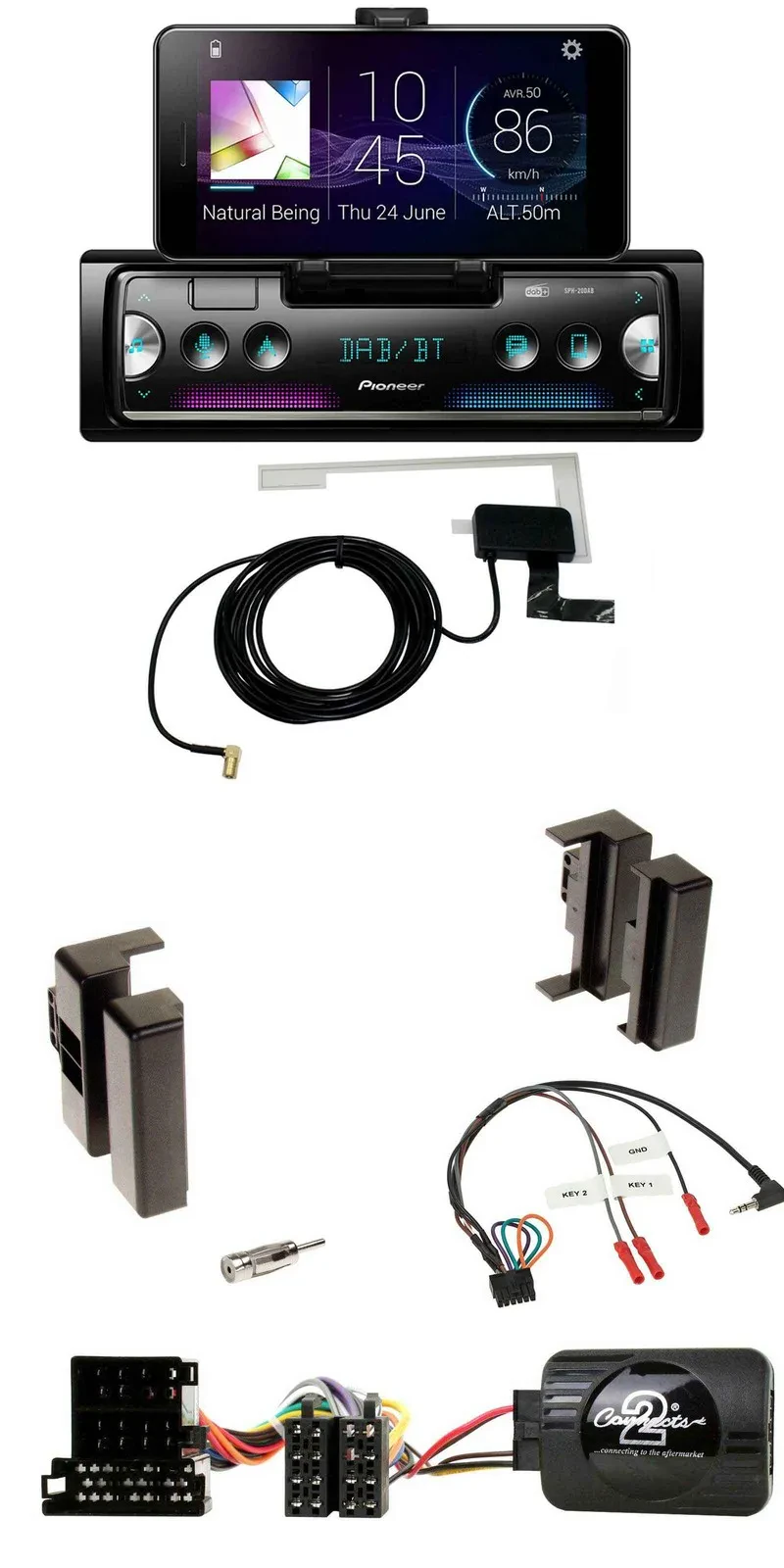 Pioneer DAB Bluetooth Lenkrad USB Autoradio für Audi A4 B5 bis 99 A6 C4 bis 97 A