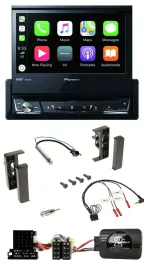 Pioneer DVD Bluetooth DAB USB Lenkrad Autoradio für Audi A2 A3 A4 A6 1999-2000