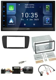 JVC DAB Bluetooth Lenkrad USB 2DIN Autoradio für Seat Ibiza ab 08 nitschwarz