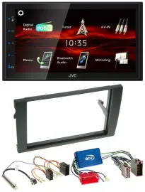 JVC USB Bluetooth MP3 DAB 2DIN Autoradio für Audi A4 B6 B7 01-08 Aktivsystem Min