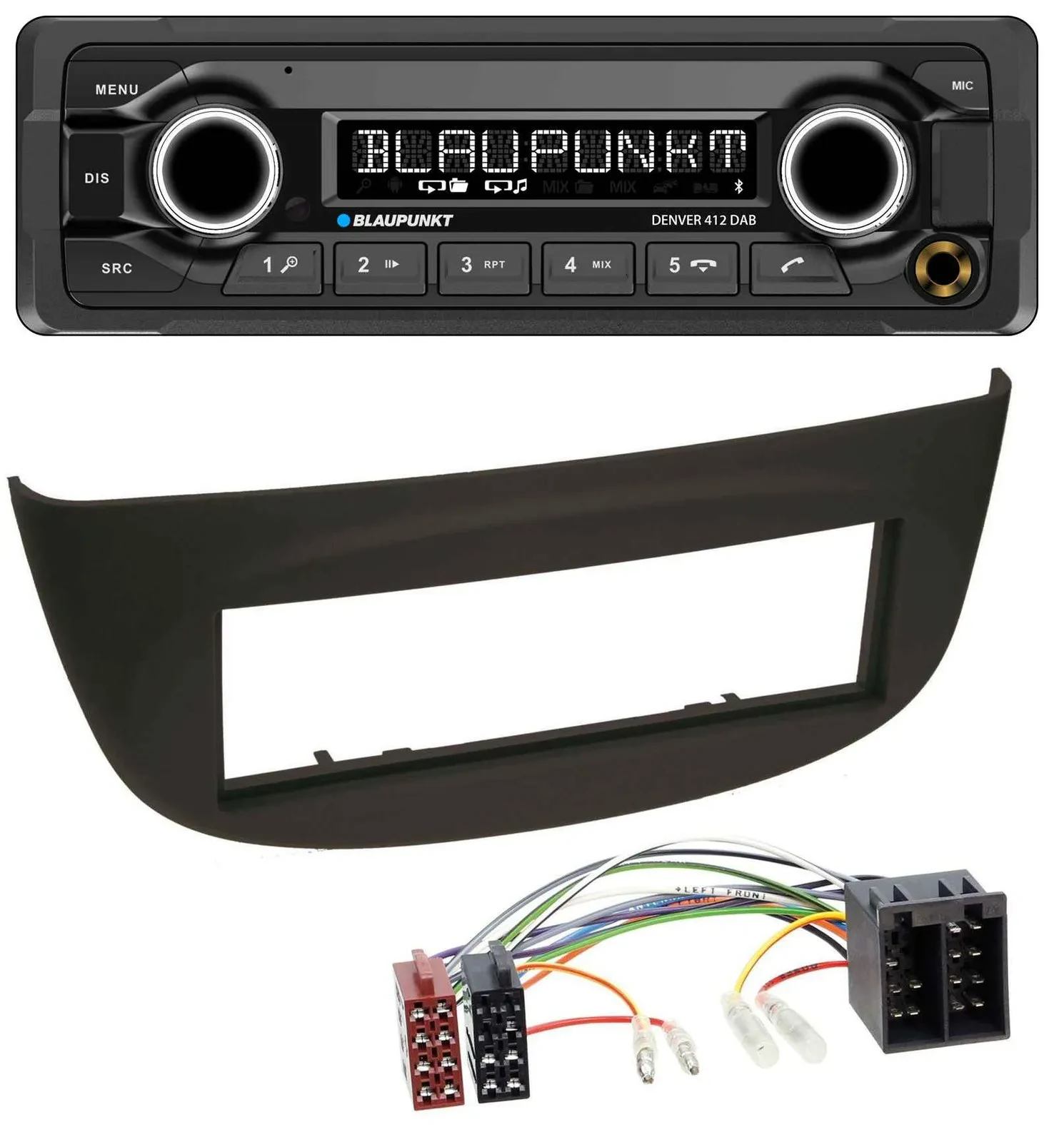 Blaupunkt Bluetooth DAB MP3 USB Autoradio für Renault Twingo (07-12) schwarz
