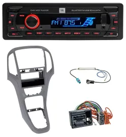 JBL AUX MP3 USB Bluetooth SD Autoradio für Opel Astra J ab 2009 Titan grau