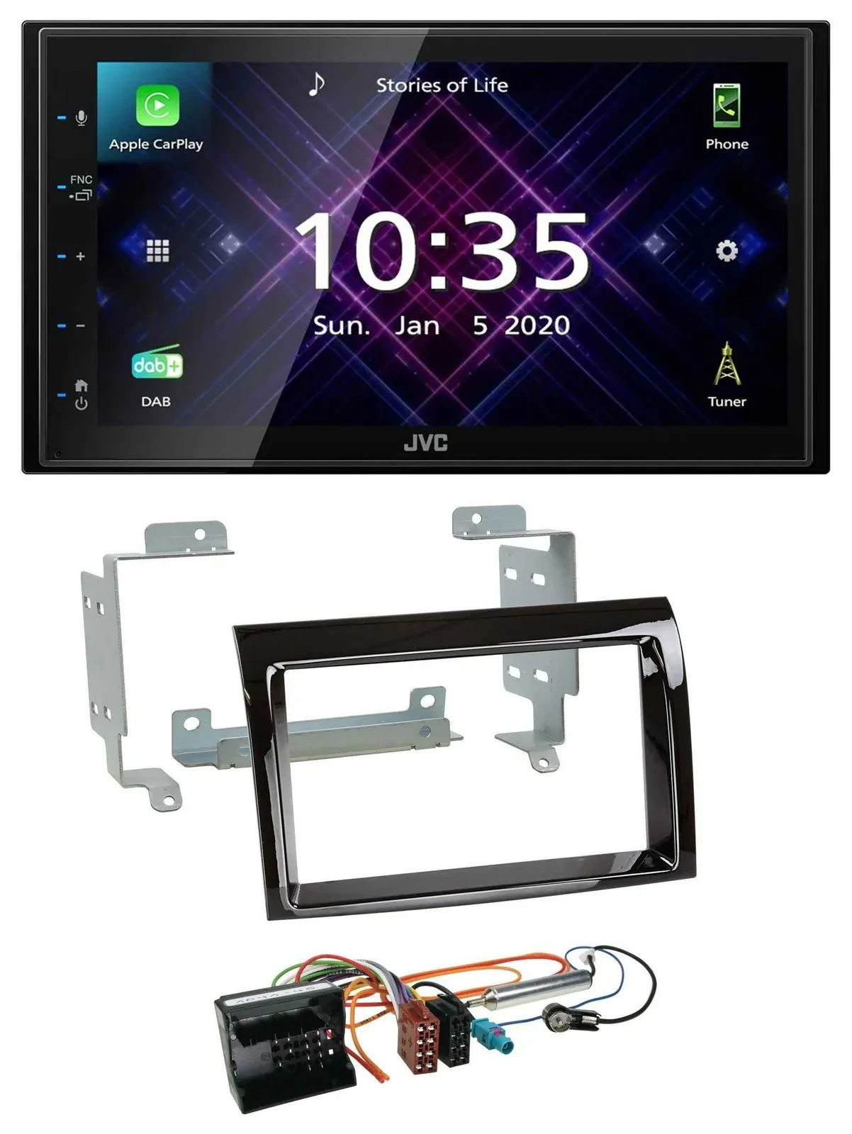 JVC DAB 2DIN MP3 Bluetooth USB Autoradio für Citroen Jumper 2006-2011 Piano