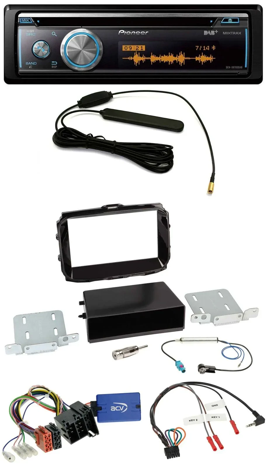 Pioneer CD USB Bluetooth DAB Lenkrad Autoradio für Alfa Romeo Giulietta 13-21 IS