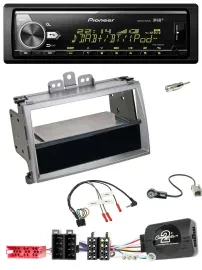 Pioneer Bluetooth USB DAB Lenkrad Autoradio für Hyundai i20 ISO 2009-2011 silber