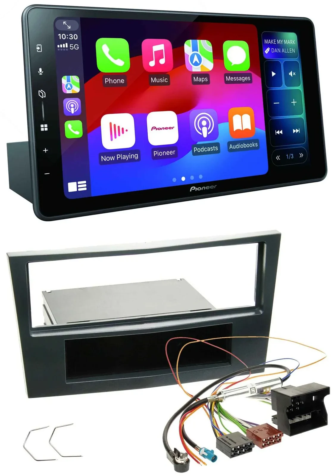 Pioneer Bluetooth DAB MP3 USB Autoradio für Opel Corsa D ab 2005 Stealth Schwarz