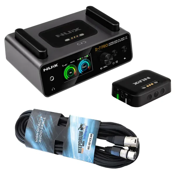 Nux B-7 Pro In-Ear-Monitoring-System mit keepdrum XLR-Kabel