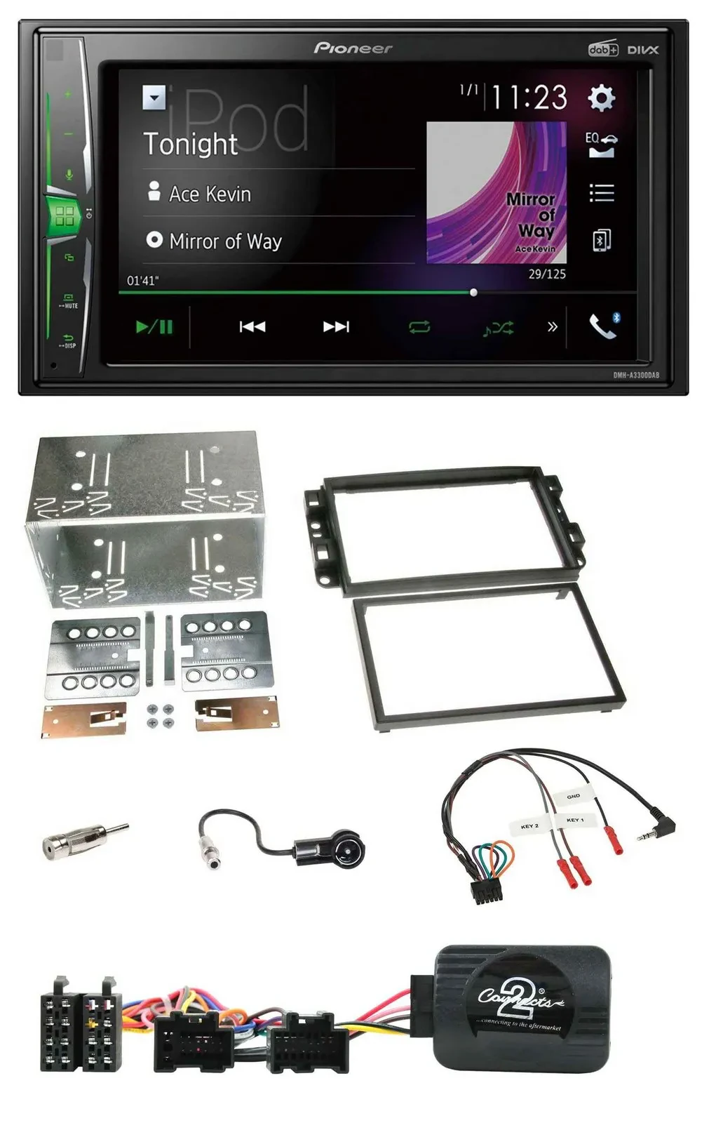 Pioneer 2DIN Lenkrad DAB USB Bluetooth Autoradio für Chevrolet Aveo Captiva 2006