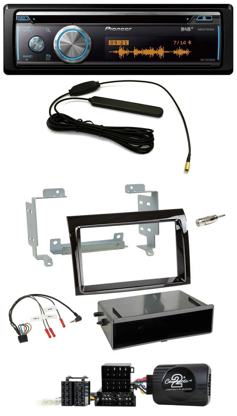 Pioneer CD USB Bluetooth DAB Lenkrad Autoradio für Fiat Ducato 2006-2008 piano