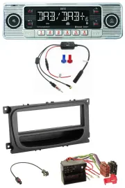 Dietz DAB USB MP3 Bluetooth Autoradio für Ford C-Max Focus Galaxy ab 2007 Ablage