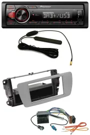 Pioneer MP3 DAB 1DIN AUX USB Autoradio für Seat Ibiza (ab 08) - dublingrau