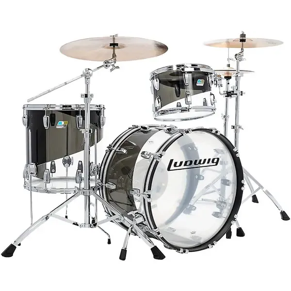 Ударная установка акустическая Ludwig Vistalite 50th Anniversary Fab 3-Piece Shell Pack w/22" Bass Smoke/Clear