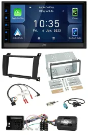 JVC DAB Bluetooth Lenkrad USB 2DIN Autoradio für Mercedes SLK R171 2004-2008