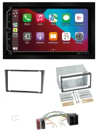 Автомагнитола для Opel Corsa C ESX 2DIN, DAB, USB, Bluetooth, MP3, алюминий (ISO 2000–2004)