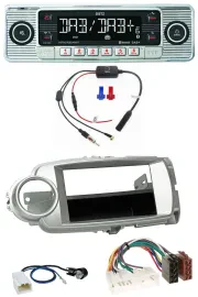 Dietz DAB USB MP3 Bluetooth Autoradio für Toyota Yaris (11-14) - silber