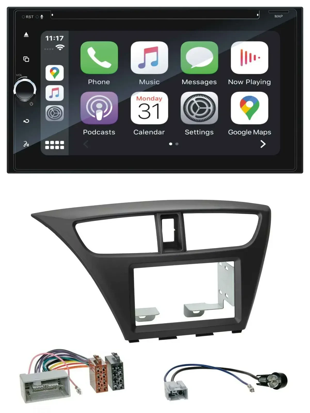 Blaupunkt 2DIN Bluetooth DAB USB DVD MP3 Autoradio für Honda Civic Hatchback ab